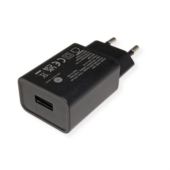 Chargeur USB - VALUE - 19.99.1093 - 1x USB-A - 12 W max - Noir