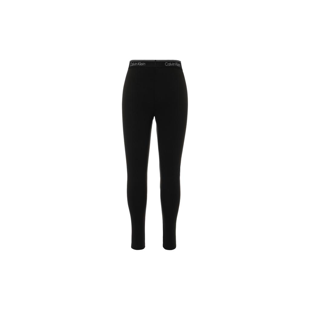 Calvin Klein Autumn Winter Jacquard Waistband Casual Leggings Women Leggings Space-Black QS7033AD-UB1