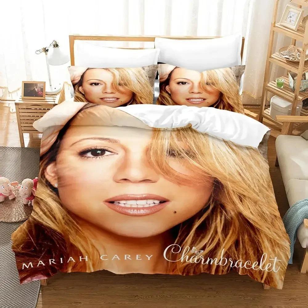3D Potlač Mariah Carey Posteľná súprava Do Spálne Mäkké Moderné Prikrývky Pohodlné Detská Obliečka na Perinu Prikrývka a Obliečka na Vankúš