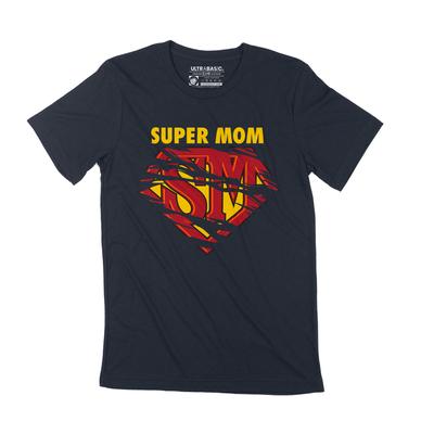 Herren T-Shirt Super Mom Superheld Muttertag Comics Casual Vintage Geschenk