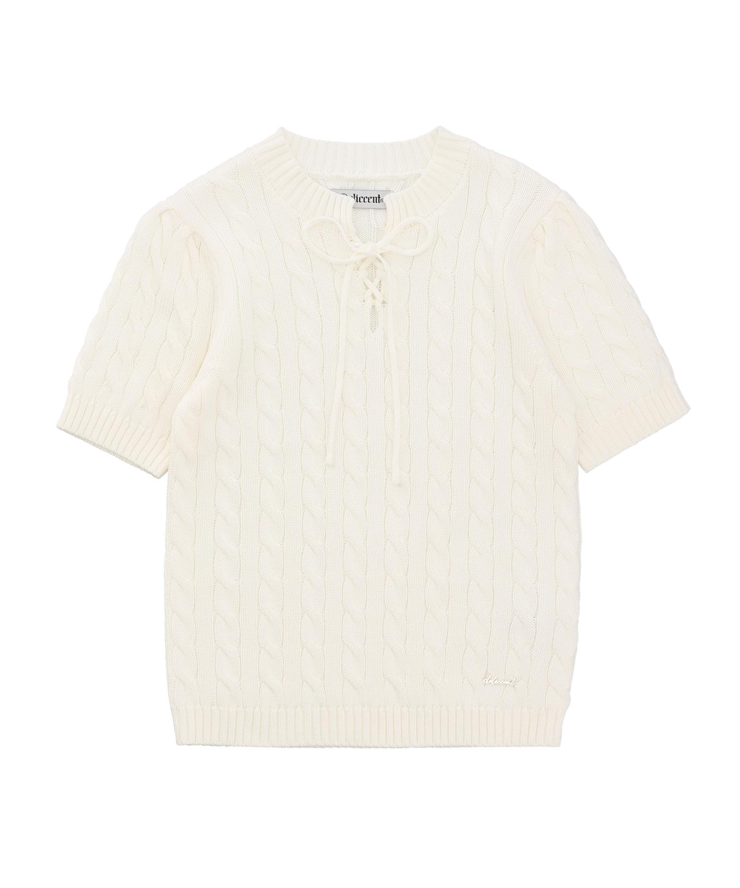 Deliscent Lace-Up Twist Pullover [Ivory] Ivory/Free