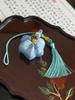 Song Dynasty Brocade Silk Sachet, Ancient Style Hanfu Accessory, Tassel Pendant, Mugwort Incense Bag, Incense Pouch, Car Hanging Ornament