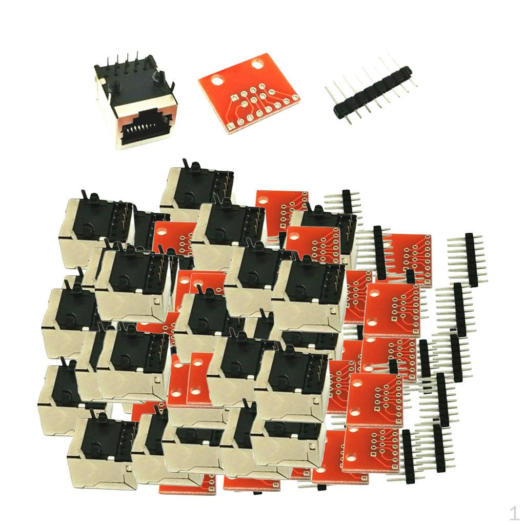 

8P Connector PCB And Breakout Board Kit Ethernet Not Weld X30