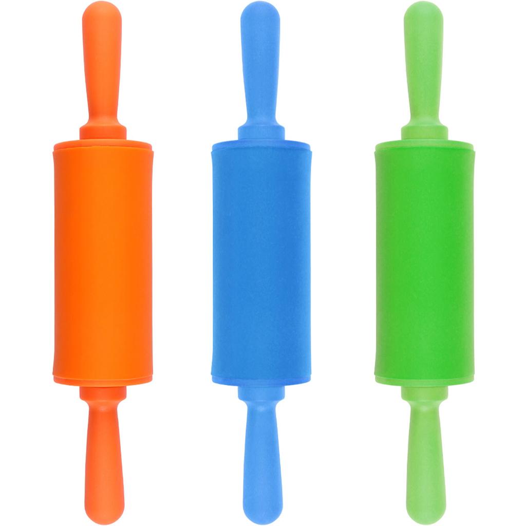 STOBOK 3pcs Children's Handmade Clay Stick DIY Rolling Pin Smart Dough Tools Kit Extruder Tools (Random Color)