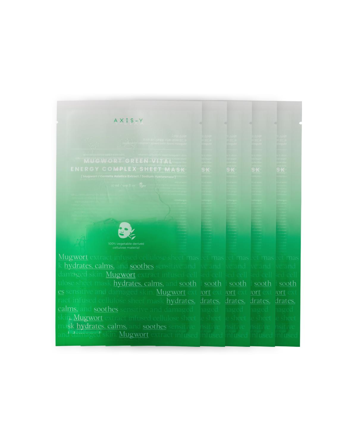 Mugwort Green Vital Energy Complex Sheet Mask 5 pcs