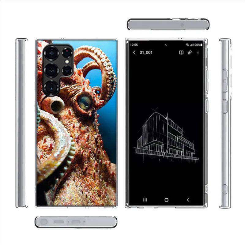 This is a Big Octopus Cases Phone Case for Samsung Galaxy S26 Ultra S25 Edge S24 S23 FE S21 Plus S20 S22 Cover TPU Capa Shell Sh