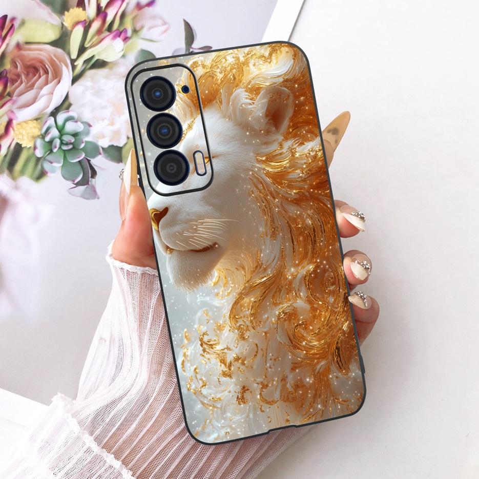 For Motorola Edge 2021 Case XT2141-1 Luxury Butterfly Tree Painted Cover Soft Silicone Case For Motorola Edge 2021 Edge2021 Bags
