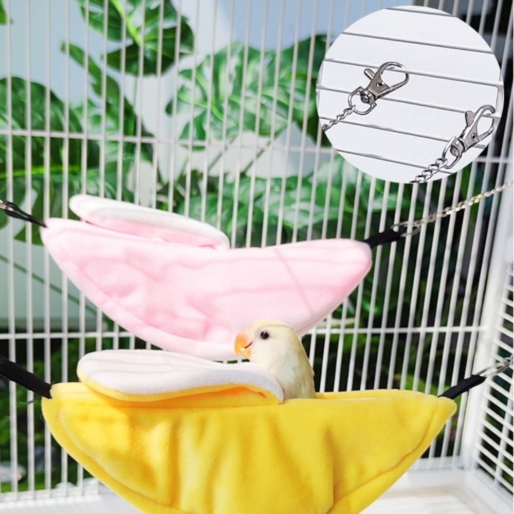 Hanging Pet Bird Hammock Banana Style Parrot Rest Nest New Guinea Pig House for Small Animals