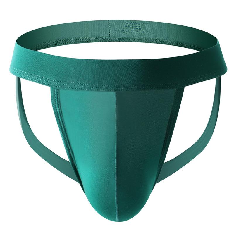 Men'S Cotton Jockstrap Thong Fancy Panties Hollow Hip Sexy Lingerie Low Waist U Convex Underpant Elastic Jock Strap G-String