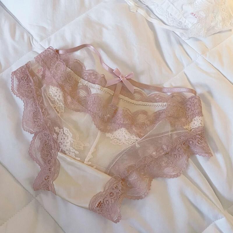 FitonTon Women's Lace & Satin Bikini Underwear (4-Pack)