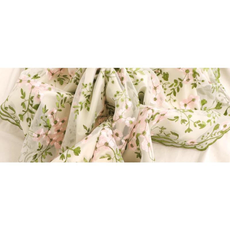 Double Layered Mini Five Fold Umbrella Embroidered with Flowers Black Glue Sun Protection UV Protection Rain Sunny Dual-purpose Sun Umbrella