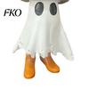 Weiße Geisterdekoration Halloween Cowboy-Statue, Gruselige Harzfigurine, Westliche Tischdekoration Skulptur mit Stiefel und Hut für Kaminsims, Etagen