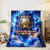 AFA Logo Blue Lightning Set Designed Flannel Blanket for Bedroom, Living Room, Sofa, and Nap