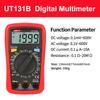 UNI-T Taschenmultimeter UT131 Serie Digitales Amperemeter Voltmeter Widerstandsprüfer Multimeter Diodentest