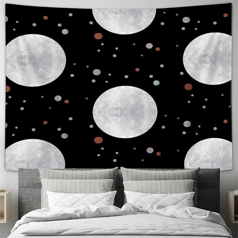 Galaxy Tapestry Wall Hanging Space Universe Decor Celestial Moon Stars Backdrop Aesthetic Room Decor Nebula Wall Art Cosmic Home