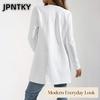 JPNTKY Women's Vintage Casual Solid Color Print Autumn Winter Long Sleeve Jackets & Coats