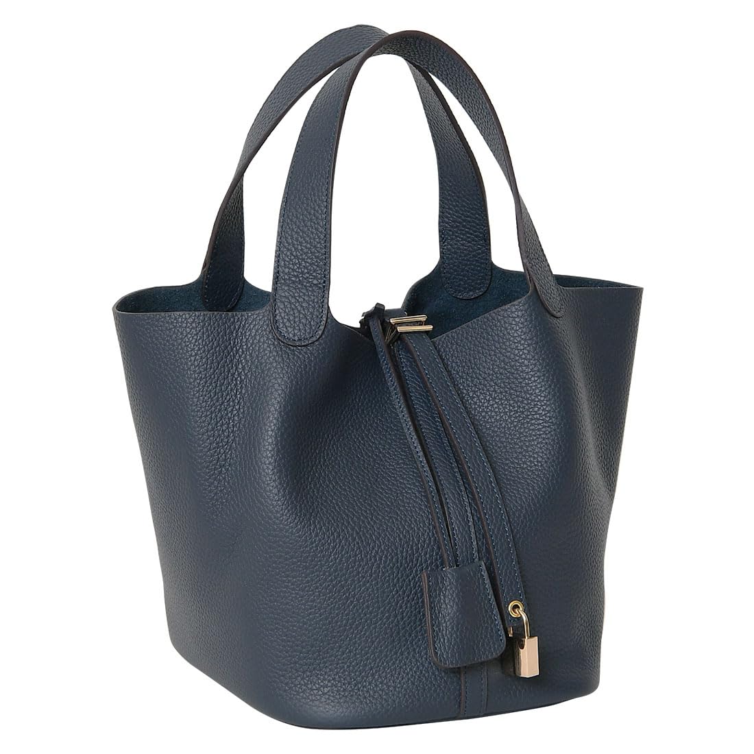 

Женская сумка Perenne 10103 из натуральной кожи, форма куба, средний размер, без отделений, темно-синяя