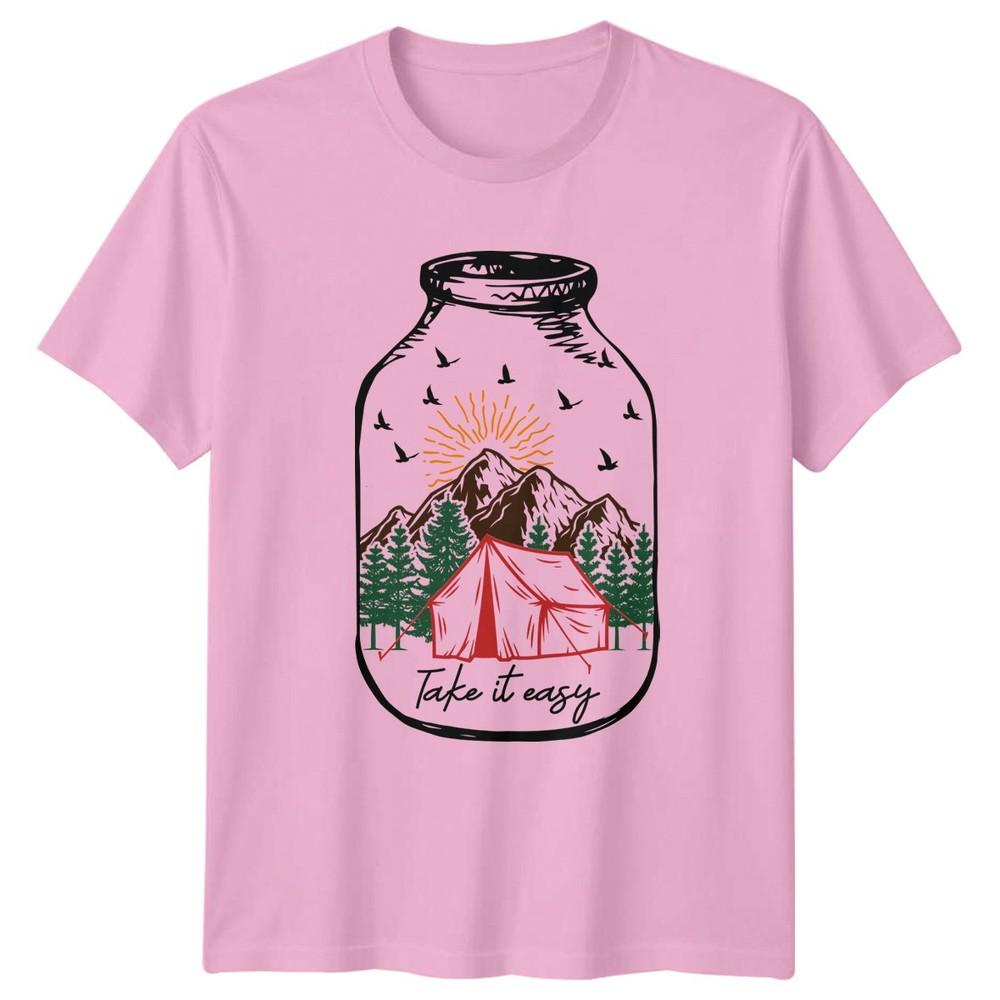 Take It Easy TShirt Camping Nature Gift For Him And Her
