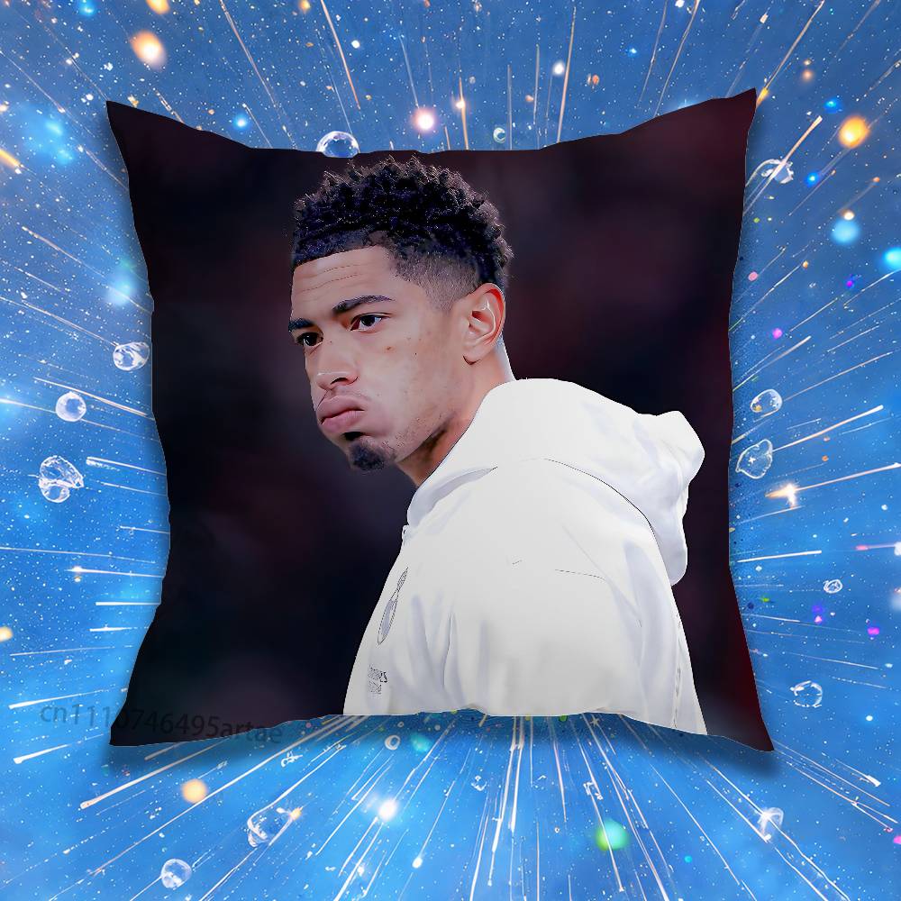 England English Zidane J-Jude Bellingham Pillow Case For Bedroom Car Office Decoration Living Room Sofa Cushion Cover Suitable