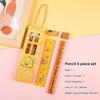 5/6Pcs Cartoon Stationery Set With Pencil Ruler Eraser Sharpener Notebook For Kids Students Back To School Daily Study Gifts