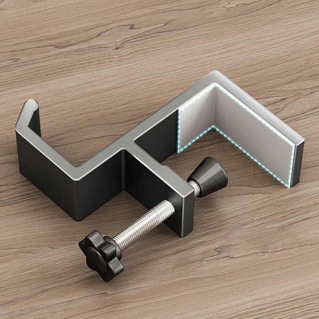 Desk Purse Holder Aluminum Stocking Hook For Mantle Multi Purpose Portable Desk Bag Hangers For School Apartment Businesses