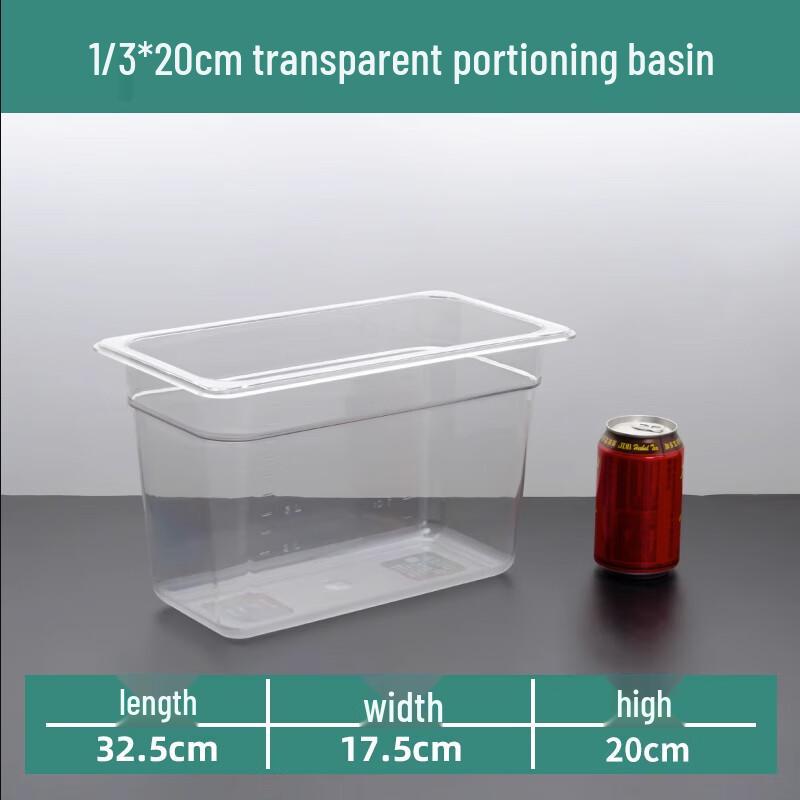 Homeglen Acrylic Rectangular Food Pans & Lids (5-Pack)
