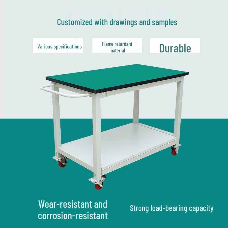 Mobile Anti-Static Workbench with Wheels for Experiments and Inspections