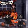 Halloween Horror Doll Ornament Pumpkins Witch Vampires Rupture Doll Atmosphere Decoration Props