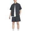 Nike SS24 Life Solid Color Sports Casual Comfortable Soft Lightweight Short Sleeve Shirt Men shirts Coal-Black FN3223060