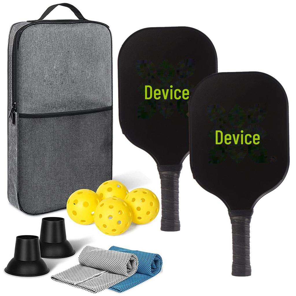 Rachetă și minge Pickleball din fibră de carbon, set cadou pentru prosoape de gheață pentru sporturi în aer liber