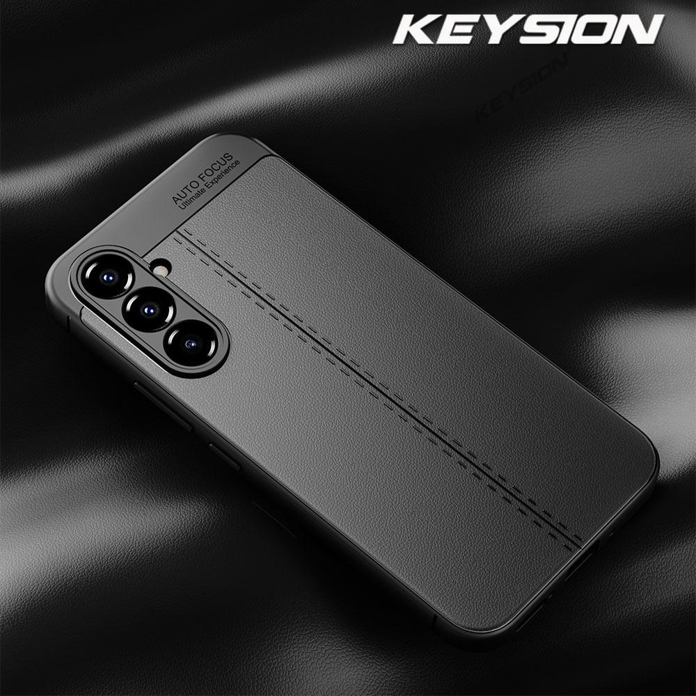 

Противоударный чехол KEYSION для Samsung A56 A36 A26 5G, кожаная текстура, мягкая силиконовая задняя крышка для телефона Galaxy A55 A35 A25 A15 5G A05S for Samsung A25 5G