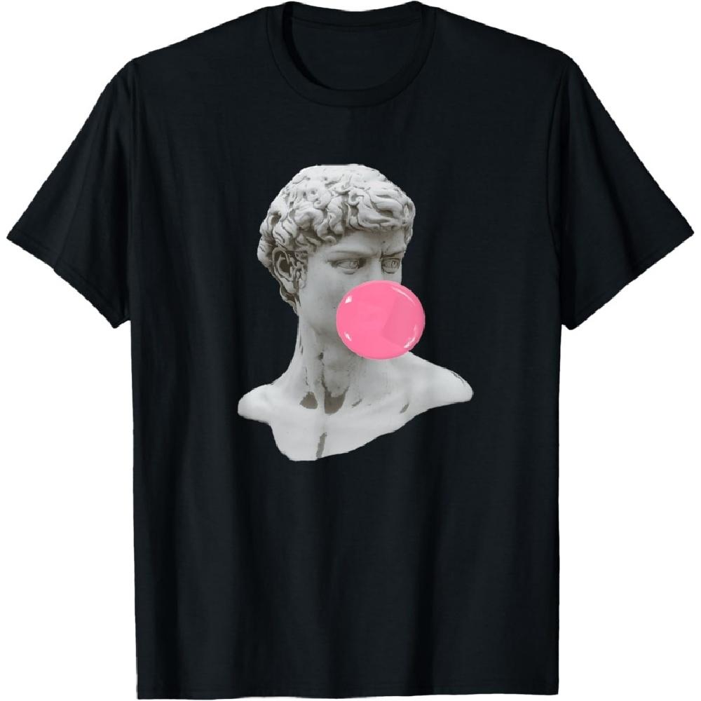 

BUBBLE GUM STATUE of DAVID Museum of art sculpture T-Shirt XXXXXL чёрный
