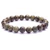 New European & American Style Cross Bracelet, 8MM Natural Stone Beaded Fashion Accessory