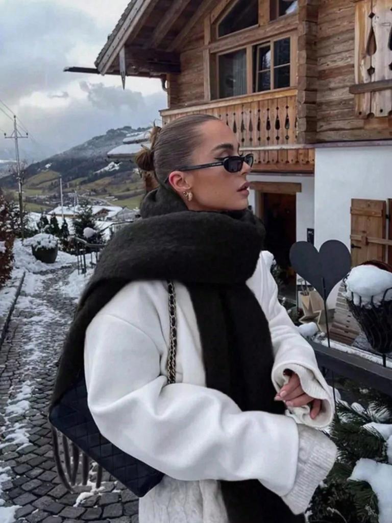 New Winter Scarf for Women Warm Solid Pashmina Blanket Wraps Female Thick Soft Bufanda Big Tassel Shawl Long Poncho Echarpe