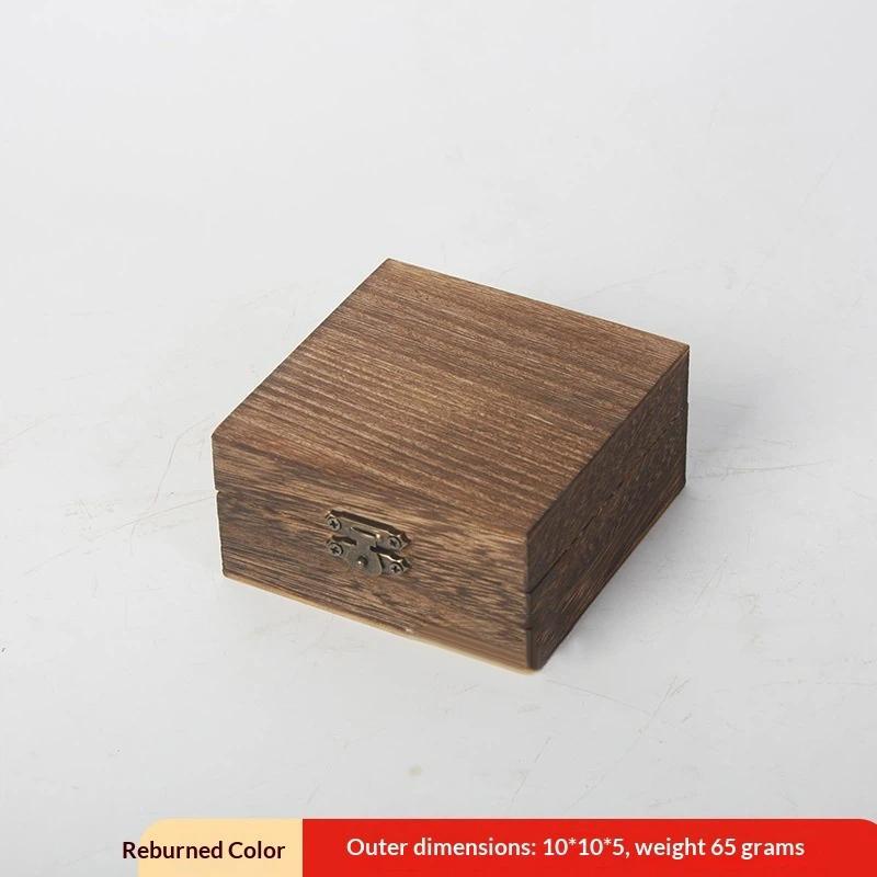 Antique Look Wooden Jewelry Box Rectangular Organizer for Vintage Rings Necklaces Gift Use