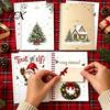 Thick Paper Card Organizer Christmas Gift Book, 8x6 Inch Spiral Bound Holiday Keepsake Booklet, Festival Storage Book Merry Greeting Album for