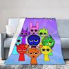 Sprunki Game Music Cartoon Flannel Blankets  Funny Throw Blanket for  Sofa Bedding Lounge 125100cm Rug Piece