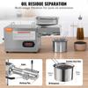 Electric Oil Press Machine, 850W Stainless Steel Oil Extractor Machine, 0-300℃ / 32 - 572 ℉ Adjustable Temperature, Hot Press Oil Expeller for