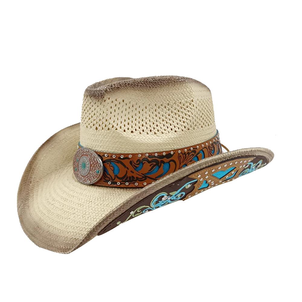 Western Cowboy Hat Straw Hat Men and Women Beach Sun Hat Retro Gentleman Ladies Cowboy Jazz Outdoor Travel Summer New Cowboy Hat