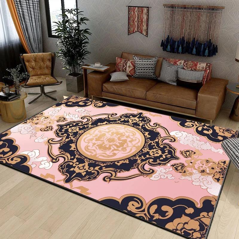 Dragon Pattern Luxury Carpet Anti -slip Mechanical Washable Rugs for Living Room Area Rug Door Mat Bedroom Decor Birthday Gift