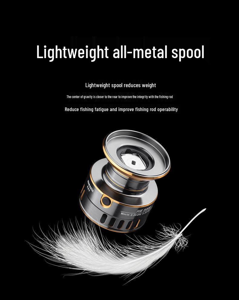 Flying Heron All-Metal Long Cast Fishing Reel with Deep Spool for Sea Rods