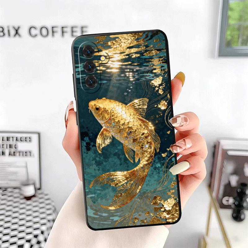 Golden Carp Lucky Koi Soft Phone Case for Samsung A17 A37 A57 A16 A26 A36 A56 A15 A25 A35 A55 A14 A24 A34 A54 A13 A23 A33 A53 A5