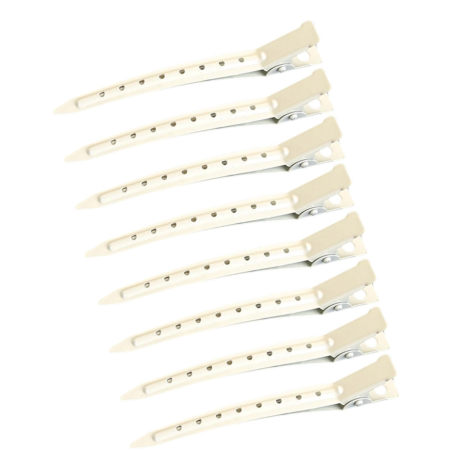 8Pieces Professional Hair Clip For Women No Trace Design For Salon Styling Bright Color белый