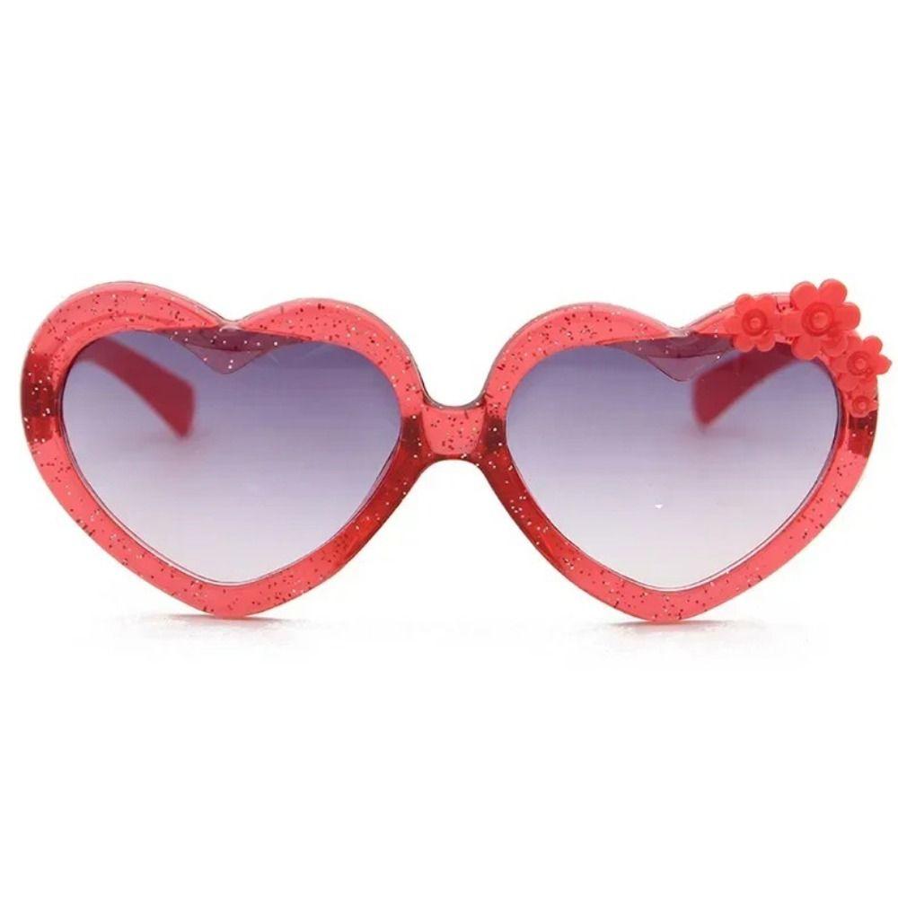 Fashion Pc Sunglasses Peach Heart Cartoon Flower Sunglasses Heart-Shaped Sunglasses Outdoor