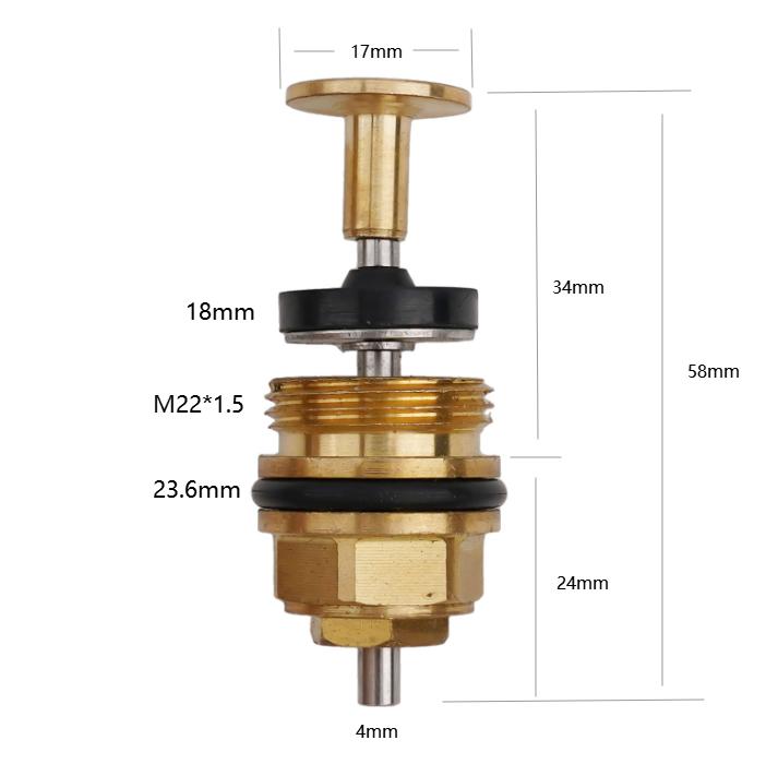 Return Pin Valve Core Compatible with For UFH Actuator M22x1 5 M30x1 5