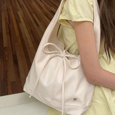 Niche Commuter Girl Bag Everything Casual Bag Style Bow Shoulder Underarm Tote Bag