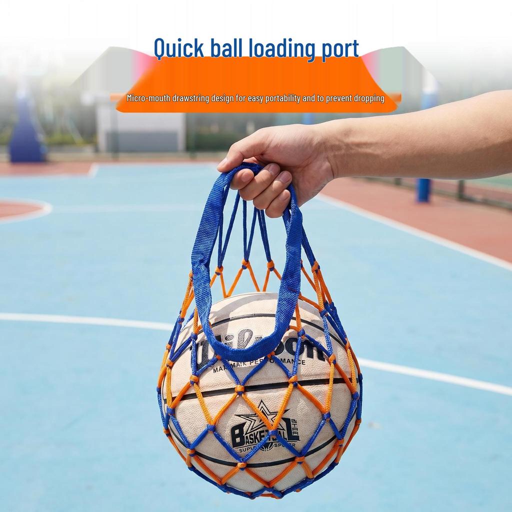 Thickened Mesh Sports Ball Bag – Large Capacity for Basketball, Football, Volleyball – Portable Storage for Kids & Students