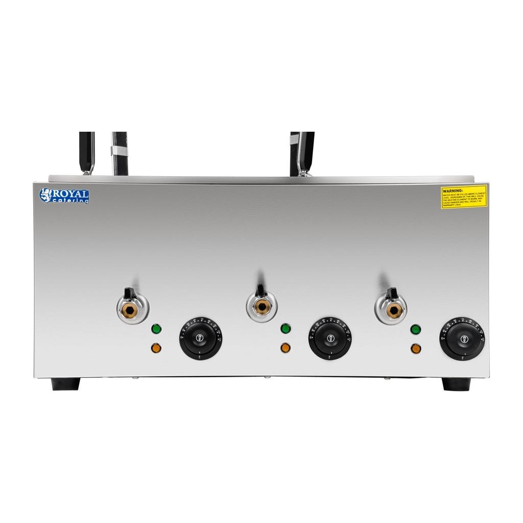 Pasta Cooker For Cooking Pasta And Dumplings With Bain-Marie, 3 Chambers With Taps