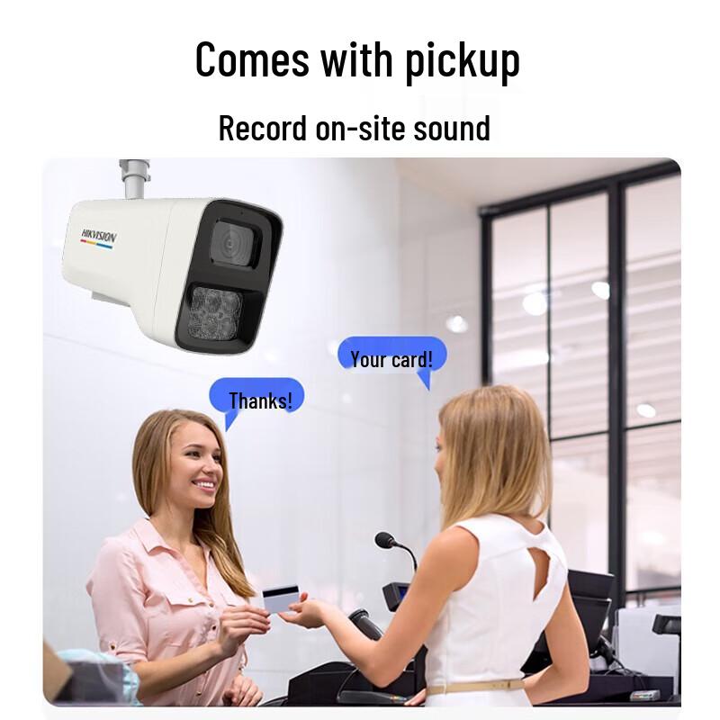 Hikvision 4MP Ultra HD PoE Outdoor Security Camera System CN plug (adapter included)