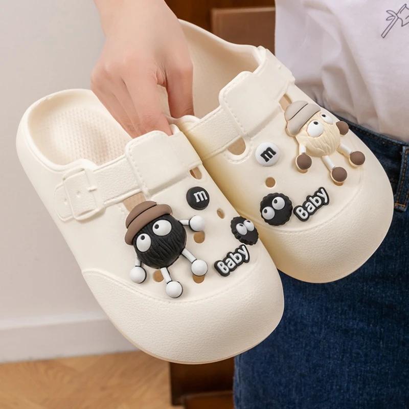 Fashion 2025 New Baotou Slippers Summer Women Indoor Anti Slip Women Shoes Anti Odor Fashionable Breathable Sandals Summer Women Shoes
